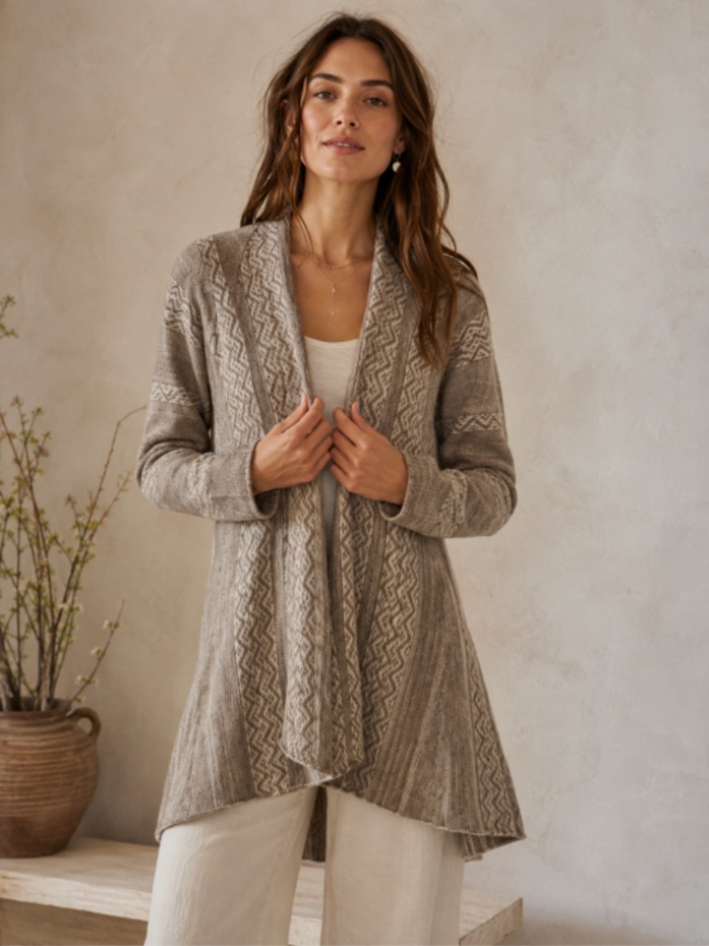 Calypso St. Barth Luxury 100% Cashmere Draped Cardigan (XS)